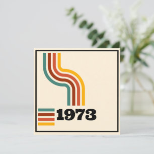 Cartão De Agradecimento 1973 Aniversário do Poster vintage Retroativo ou R