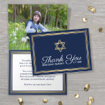 Cartão De Agradecimento 1 Foto Hebraico Nome Bar Mitzvah Marinho Script Do<br><div class="desc">Uma maneira bem pensada para a família e amigos obrigados por virem ao seu bar mitzvah é dar-lhes um cartões de agradecimentos de fotos personalizado que eles podem salvar como um guardião. Imagem e todos os textos são simples de personalizar ou excluir. Se preferir escrever a sua mensagem de gratidão,...</div>