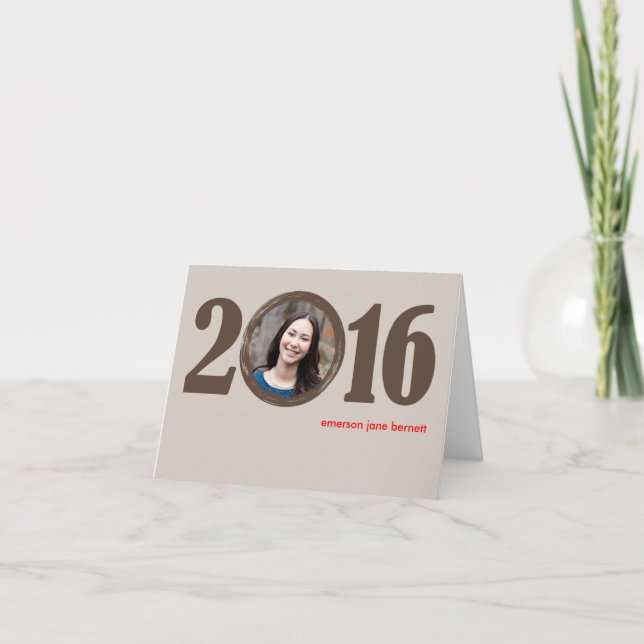 Cartão De Agradecimento 2016 Graduation Notecard (Frente)