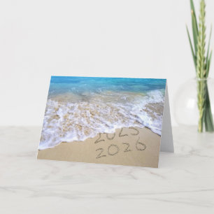 Cartão De Agradecimento 2026 New Year Beach for Business Obrigado