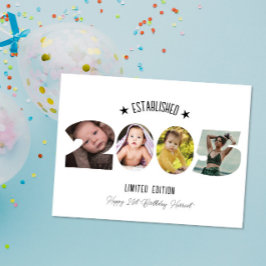 Cartão De Agradecimento 21st birthday Photo Collage established 2005