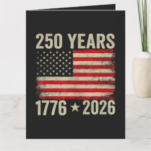 Cartão De Agradecimento 250 Anos Bandeira Americana 1776-2026