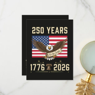 Cartão De Agradecimento 250 Anos de Patrimônio Americano 1776 2026