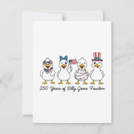 Cartão De Agradecimento 250th Years of Silly Goose Freedom Semiquincentenn
