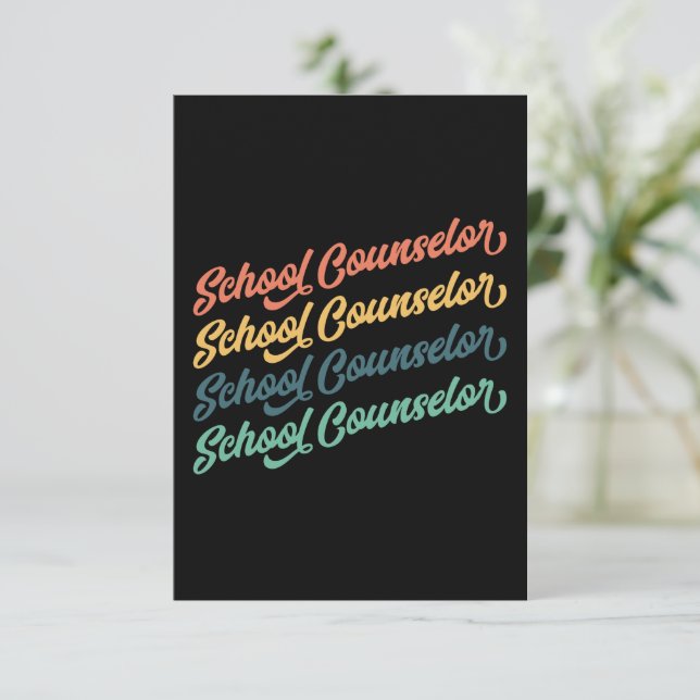 Cartão De Agradecimento 2/2 - De Volta Aos Conselheiros Da Escola De Vinta (Em pé/Frente)