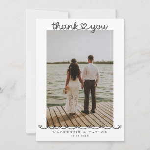 Cartão De Agradecimento 2 Fotografias Casamento Personalizado Com Mensagem