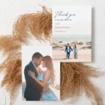 Cartão De Agradecimento 2 Fotos Clássica De Casamento Escrito Em Mão Elega<br><div class="desc">2 Fotos Clássica Elegante Cartões de agradecimentos De Casamento Escrito À Mão</div>