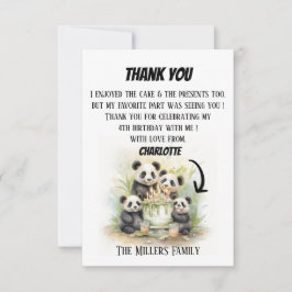 Cartão De Agradecimento 2 Pais 2 Crianças - Aniversário da Família Waterco