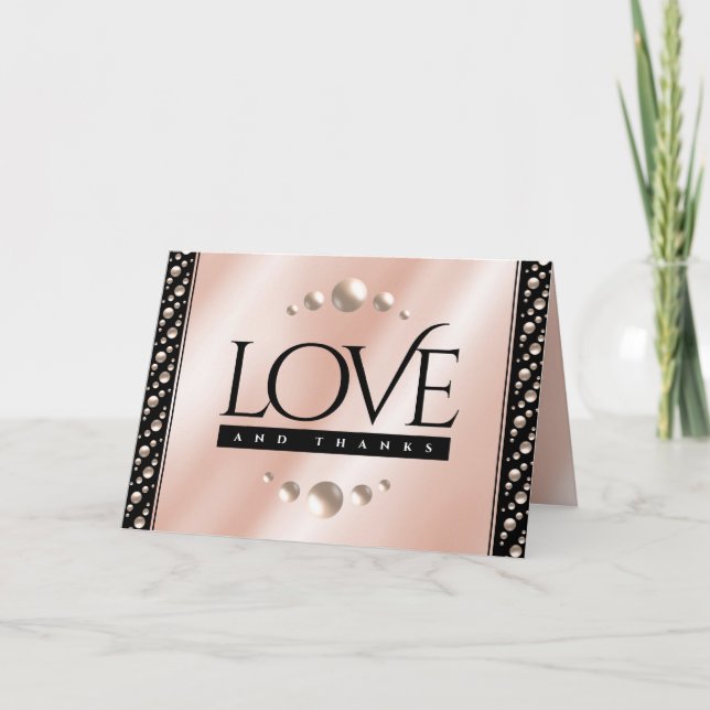 Cartão De Agradecimento 30 46º aniversário da Casamento Pérola (Frente)