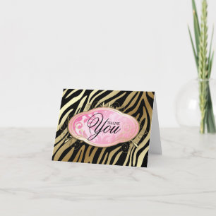 Cartão De Agradecimento 311 Bodacious Boutique Zebra Thank You