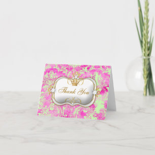 Cartão De Agradecimento 311 Ciao Bella Hot Pink Lime Vintage Chic