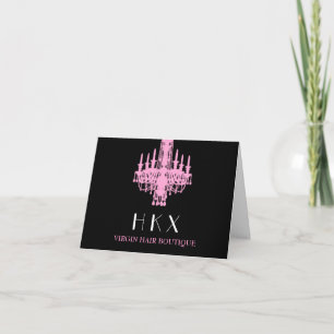 Cartão De Agradecimento 311 Glitz Boutique Pink Chandelier