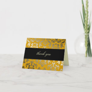 Cartão De Agradecimento 311-Ladonna Damask Golden Yellow