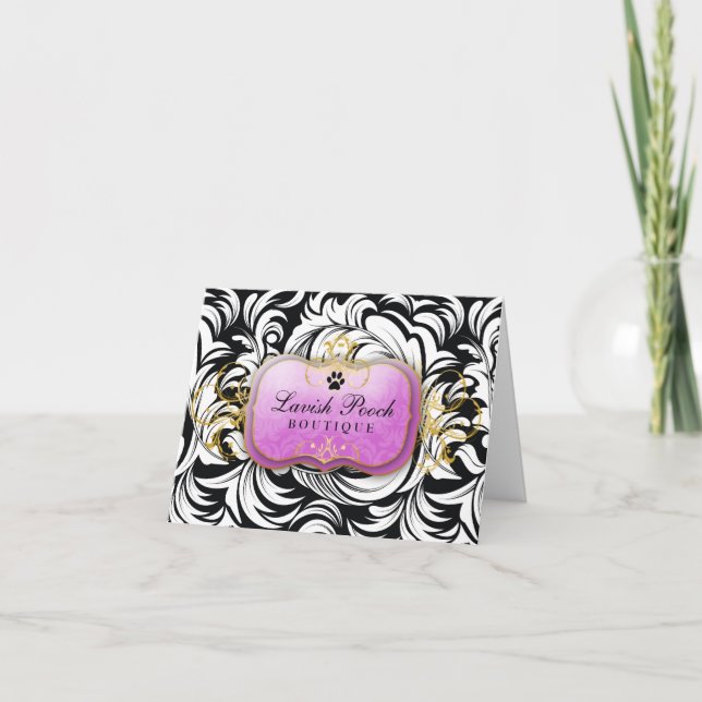 Cartão De Agradecimento 311-Lavish Pooch | Purple (Frente)