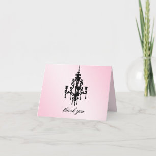 Cartão De Agradecimento 311-Shimmer Chandelier Pink