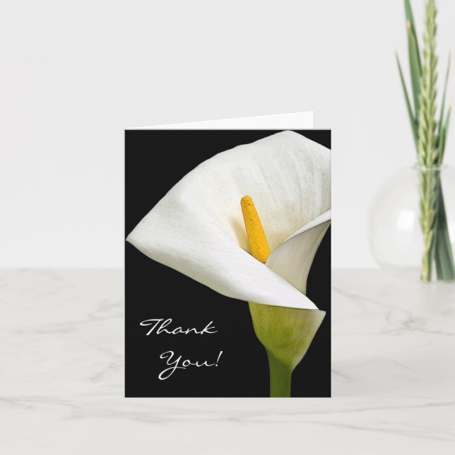 Cartão De Agradecimento 3 Elegant Cala Lily -Thank  You Card (Frente)