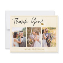 3 Foto Colagem Dourada Watercolor Casamento Floral