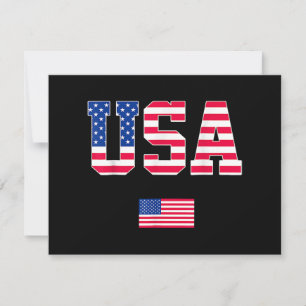 Cartão De Agradecimento 4 de julho Camisa EUA Bandeira Americana Patriótic