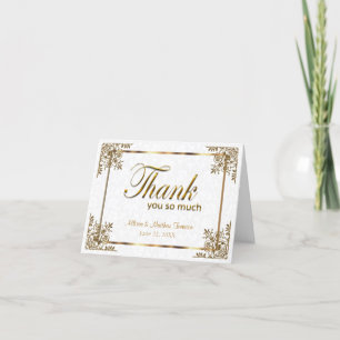 Cartão De Agradecimento 50º Aniversário de Casamento de Ouro - Obrigado