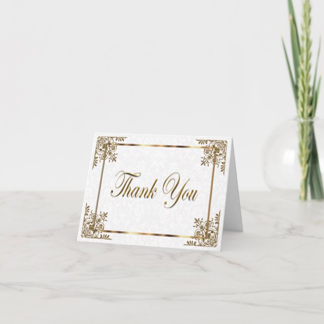 Cartão De Agradecimento 50º Aniversário do Ouro - Obrigado (Frente)