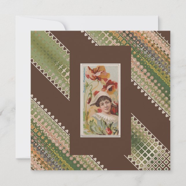 Cartão De Agradecimento 50 Beleza Floral Personalizada De Aniversário Obri (Frente)