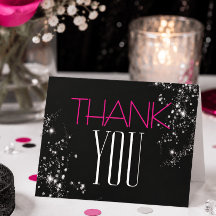 50 e Fabuloso Preto Rosa Glam Brilho Aniversário