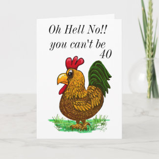Cartão De Agradecimento 50th Rooster Birthday card, Oh Hell No