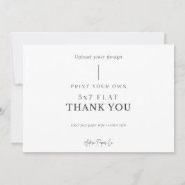 Cartão De Agradecimento 5x7 Plano Obrigado: Envie o Seu