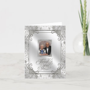 Cartão De Agradecimento 60th Wedding Anniversary Photo Thank You Card