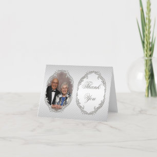 Cartão De Agradecimento 60th Wedding Anniversary Photo Thank You Note Card