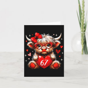 Cartão De Agradecimento 67 Meme Seis Sete Vaquejada Highland Cow Mulheres