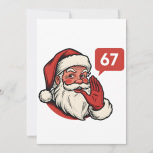 Cartão De Agradecimento 67 Natal Alegre Seis Sete Brainrot Papai Noel