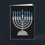 Cartão De Agradecimento 7 da Noite de Hanukkah Glitter Card<br><div class="desc">Chanucá 2022 começará na noite do domingo,  18 de dezembro,  e terminará na noite da segunda-feira,  26 de dezembro</div>