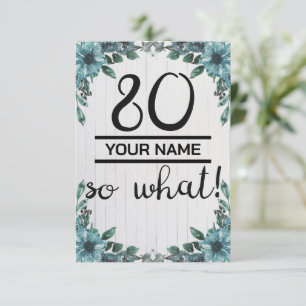 Cartão De Agradecimento 80 Então? - Divertido 80º Aniversário