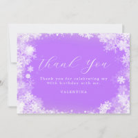 90 Birthday Winter Wonderland Snowflake Roxo