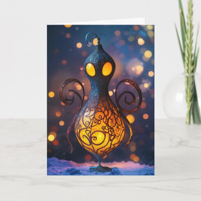 Cartão De Agradecimento *~* 9 Olhos Cósmicos Que Brilham Com O Amor AP97 (Frente)