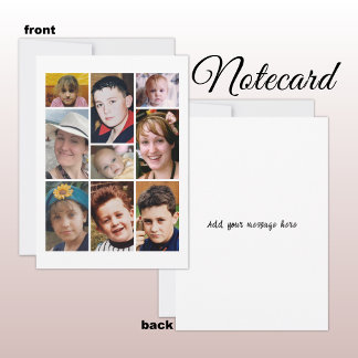 Cartão De Agradecimento 9 photo add message white