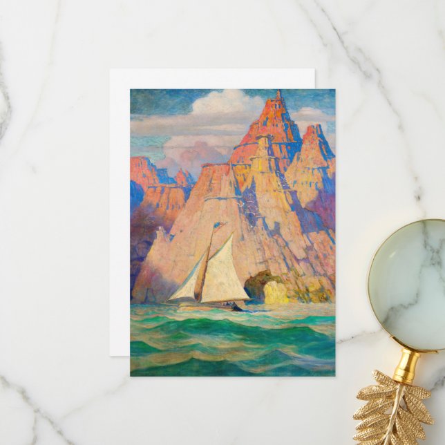 Cartão De Agradecimento A aventura de Newell Convers Wyeth (Frente/Verso In Situ)