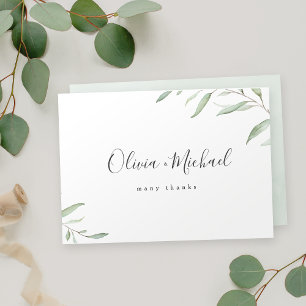 Cartão De Agradecimento A caligrafia mínima das hortaliças nomeia rústi