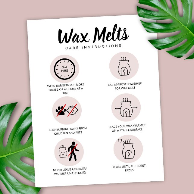 Cartão De Agradecimento A Cera Derrete As Instruções De Aviso Da Placa De  (Criador carregado)