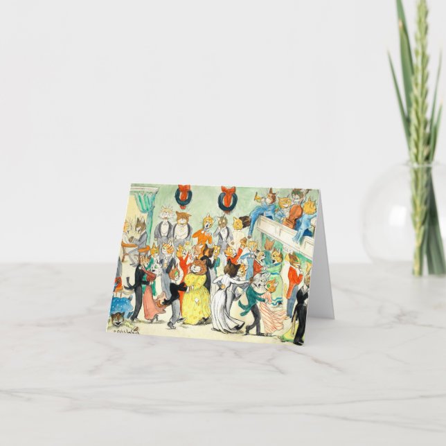 Cartão De Agradecimento A dança de Louis Wain (Frente)