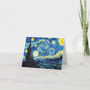 Cartão De Agradecimento A famosa pintura de Van Gogh, Noite Estrelada