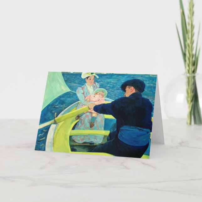 Cartão De Agradecimento A Festa Barco de Mary Cassatt (Frente)