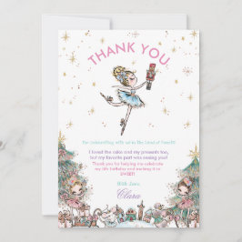 Cartão De Agradecimento A Festa de aniversário do Balé de Natal dos Nozes