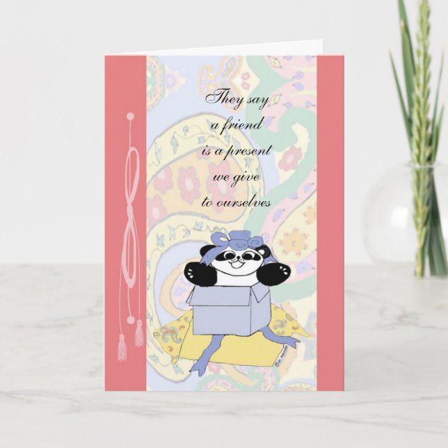 Cartão De Agradecimento A friend is a present we give to ourselves (Frente)