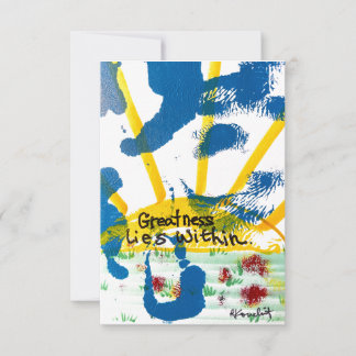 Cartão De Agradecimento A grandeza está dentro