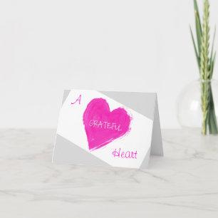Cartão De Agradecimento A Grateful Heart Thank You Note