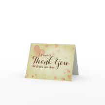 A Heartfelt Thank You Note Card, Customizable