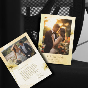Cartão De Agradecimento A Hora Dourada Graça Foto & Floral Casamento