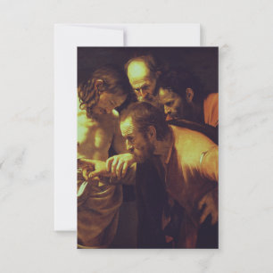 Cartão De Agradecimento A Incredulidade do Santo Thomas por Caravaggio